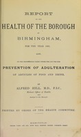 view [Report 1882] / Medical Officer of Health, Birmingham.