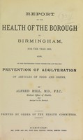 view [Report 1883] / Medical Officer of Health, Birmingham.