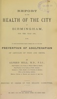 view [Report 1891] / Medical Officer of Health, Birmingham.