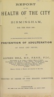 view [Report 1895] / Medical Officer of Health, Birmingham.