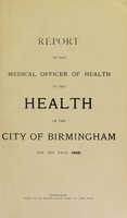 view [Report 1909] / Medical Officer of Health, Birmingham.
