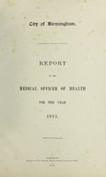 view [Report 1913] / Medical Officer of Health, Birmingham.