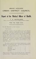view [Report 1914] / Medical Officer of Health, Bishop Auckland U.D.C.