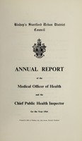 view [Report 1964] / Medical Officer of Health, Bishop's Stortford U.D.C.