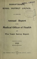 view [Report 1925] / Medical Officer of Health, Bishopthorpe R.D.C.