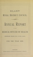 view [Report 1899] / Medical Officer of Health, Blaby R.D.C.