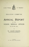 view [Report 1924] / School Medical Officer of Health, Blackburn County Borough.