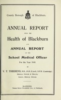 view [Report 1949] / School Medical Officer of Health, Blackburn County Borough.