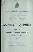 view [Report 1959] / School Medical Officer of Health, Blackburn County Borough.