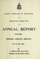 view [Report 1961] / School Medical Officer of Health, Blackburn County Borough.