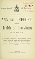 view [Report 1918] / Medical Officer of Health, Blackburn County Borough.