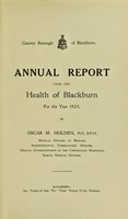 view [Report 1925] / Medical Officer of Health, Blackburn County Borough.