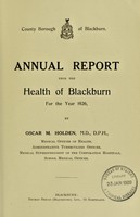 view [Report 1926] / Medical Officer of Health, Blackburn County Borough.