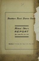 view [Report 1913] / Medical Officer of Health, Blackburn R.D.C.