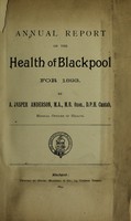 view [Report 1893] / Medical Officer of Health, Blackpool County Borough.