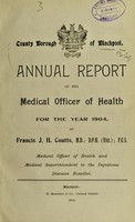 view [Report 1904] / Medical Officer of Health, Blackpool County Borough.