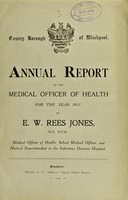 view [Report 1911] / Medical Officer of Health, Blackpool County Borough.