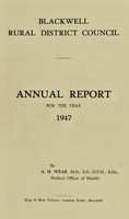 view [Report 1947] / Medical Officer of Health, Blackwell R.D.C.