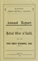 view [Report 1943] / Medical Officer of Health, Blaydon U.D.C.