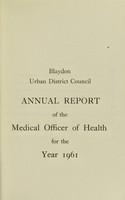 view [Report 1961] / Medical Officer of Health, Blaydon U.D.C.