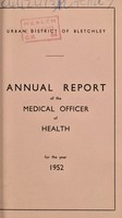 view [Report 1952] / Medical Officer of Health, Bletchley U.D.C.