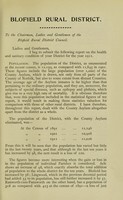 view [Report 1911] / Medical Officer of Health, Blofield R.D.C.