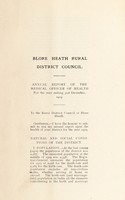 view [Report 1919] / Medical Officer of Health, Blore Heath R.D.C.