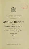 view [Report 1937] / Medical Officer of Health, Blyth Borough.