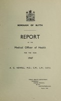 view [Report 1947] / Medical Officer of Health, Blyth Borough.