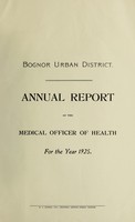 view [Report 1925] / Medical Officer of Health, Bognor U.D.C.