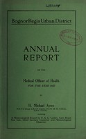 view [Report 1937] / Medical Officer of Health, Bognor Regis U.D.C.