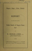 view [Report 1952] / Medical Officer of Health, Bognor Regis U.D.C.
