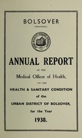 view [Report 1938] / Medical Officer of Health, Bolsover U.D.C.