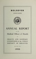 view [Report 1953] / Medical Officer of Health, Bolsover U.D.C.