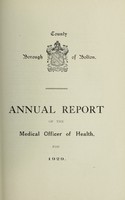 view [Report 1929] / Medical Officer of Health, Bolton County Borough.