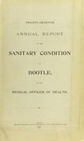 view [Report 1899] / Medical Officer of Health, Bootle County Borough.