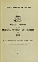 view [Report 1925] / Medical Officer of Health, Bootle County Borough.