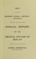 view [Report 1937] / Medical Officer of Health, Border R.D.C.