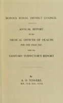 view [Report 1947] / Medical Officer of Health, Border R.D.C.