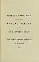 view [Report 1958] / Medical Officer of Health, Border R.D.C.