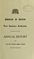 view [Report 1925] / Port Medical Officer of Health, Boston Port Health Authority.