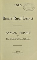 view [Report 1925] / Medical Officer of Health, Boston R.D.C.