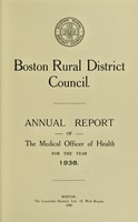 view [Report 1938] / Medical Officer of Health, Boston R.D.C.