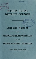 view [Report 1953] / Medical Officer of Health, Boston R.D.C.