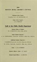 view [Report 1954] / Medical Officer of Health, Boston R.D.C.