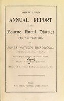 view [Report 1905] / Medical Officer of Health, Bourne R.D.C.