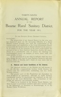 view [Report 1911] / Medical Officer of Health, Bourne R.D.C.