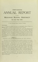 view [Report 1920] / Medical Officer of Health, Bourne R.D.C.