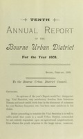 view [Report 1908] / Medical Officer of Health, Bourne U.D.C.