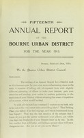 view [Report 1913] / Medical Officer of Health, Bourne U.D.C.